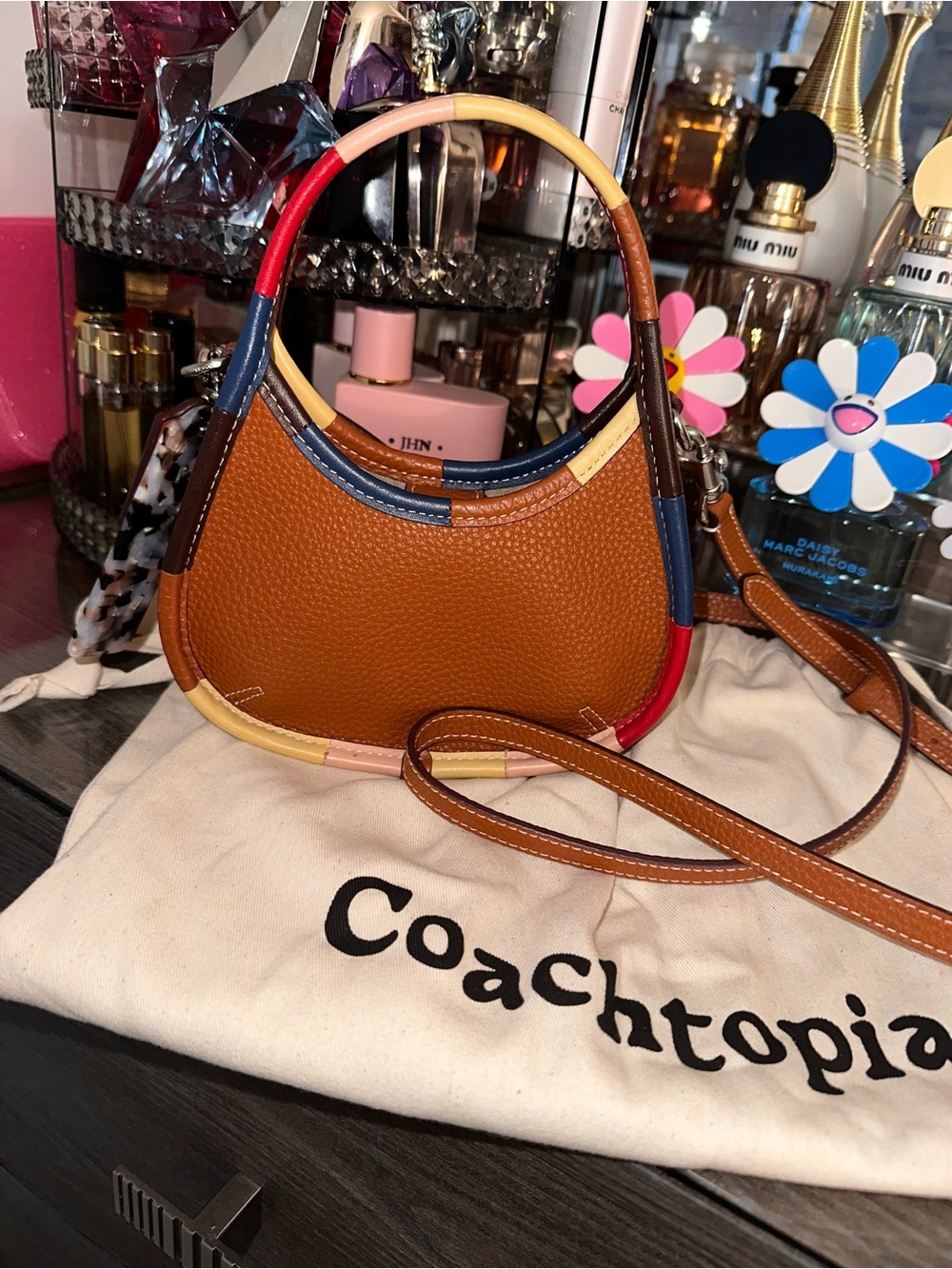 COACHTOPIA MINI ERGO BAG WITH CROSSBODY STRAP, Burnished Amber Multi- Sold Out - Picture 7 of 17